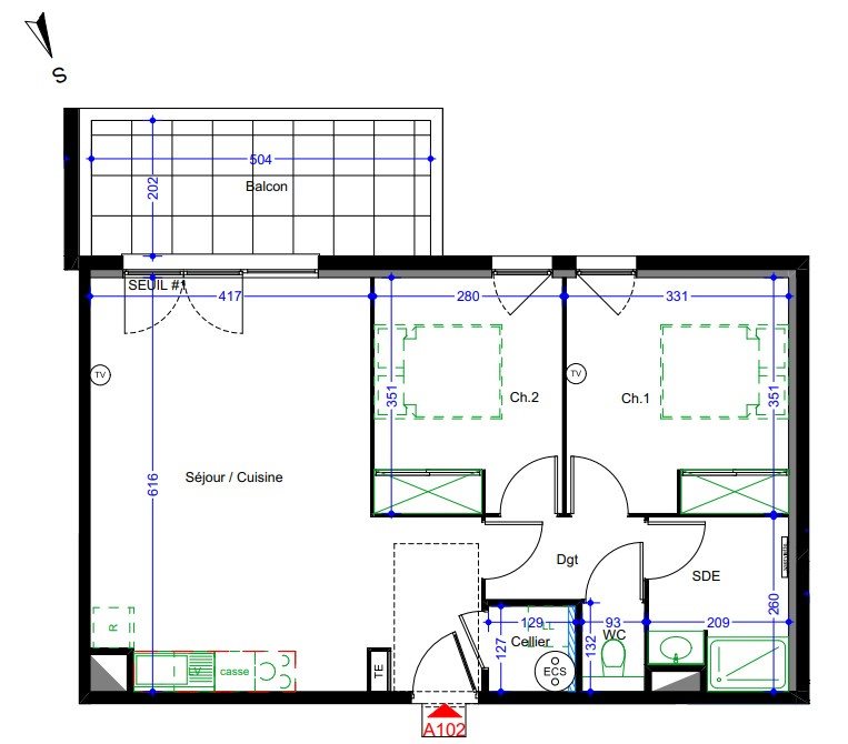 Appartement à vendre, 61m², Vic-la-Gardiole
