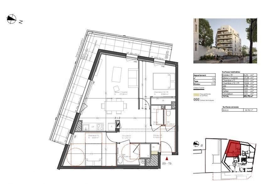 Appartement à vendre, 65m², Vannes