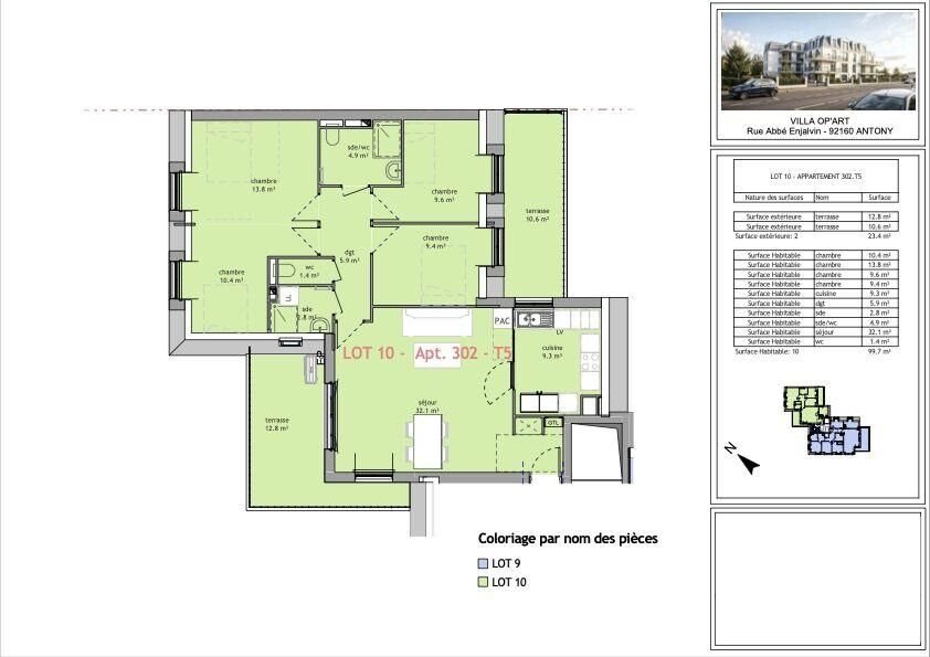 Appartement à vendre, 99m², Antony