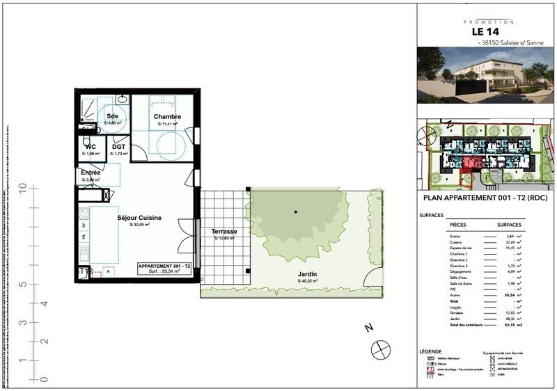 Appartement à vendre, 55m², Salaise-sur-Sanne