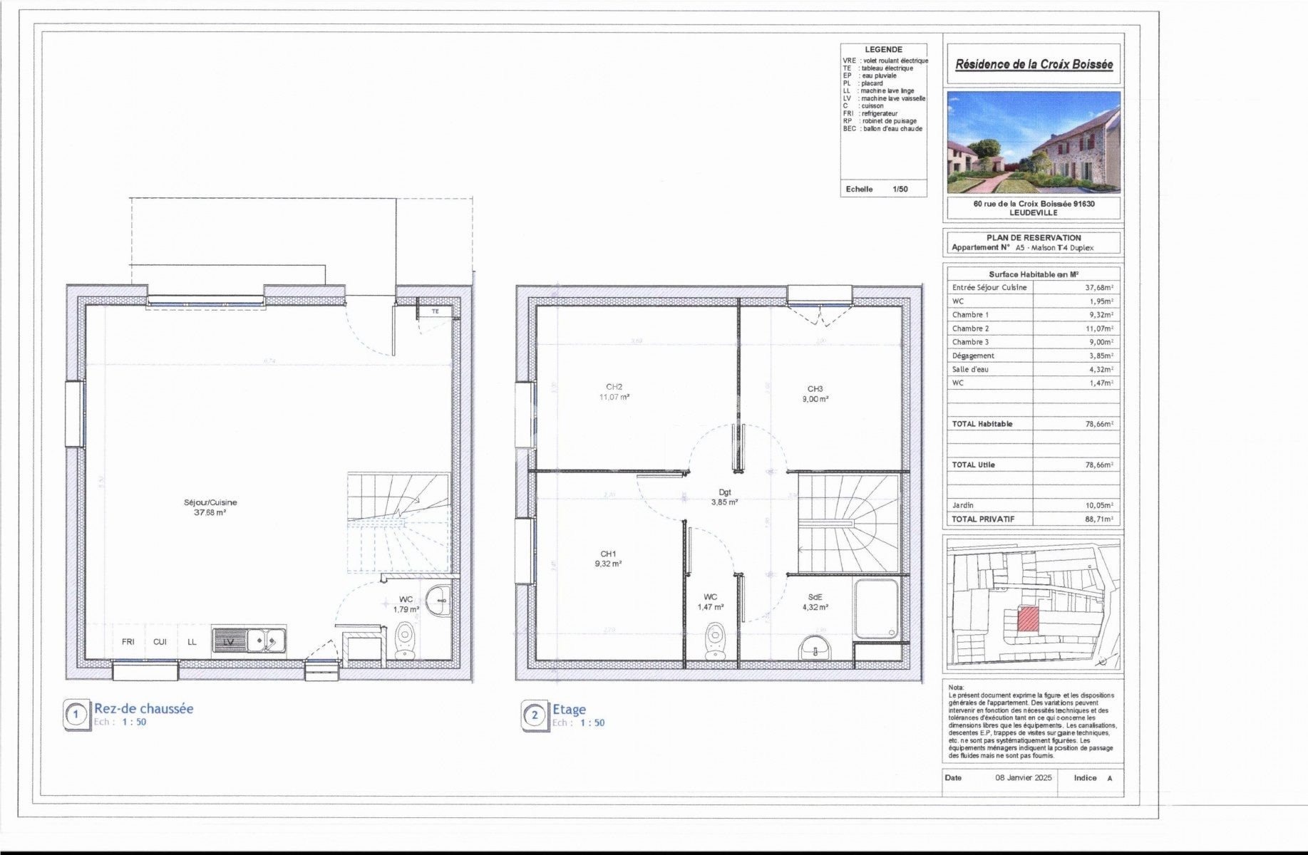 Maison à vendre, 79m², Leudeville