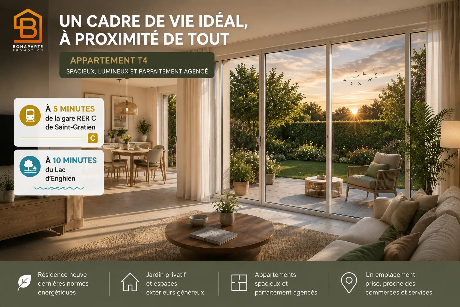 Appartement à vendre, 69m², Saint-Gratien