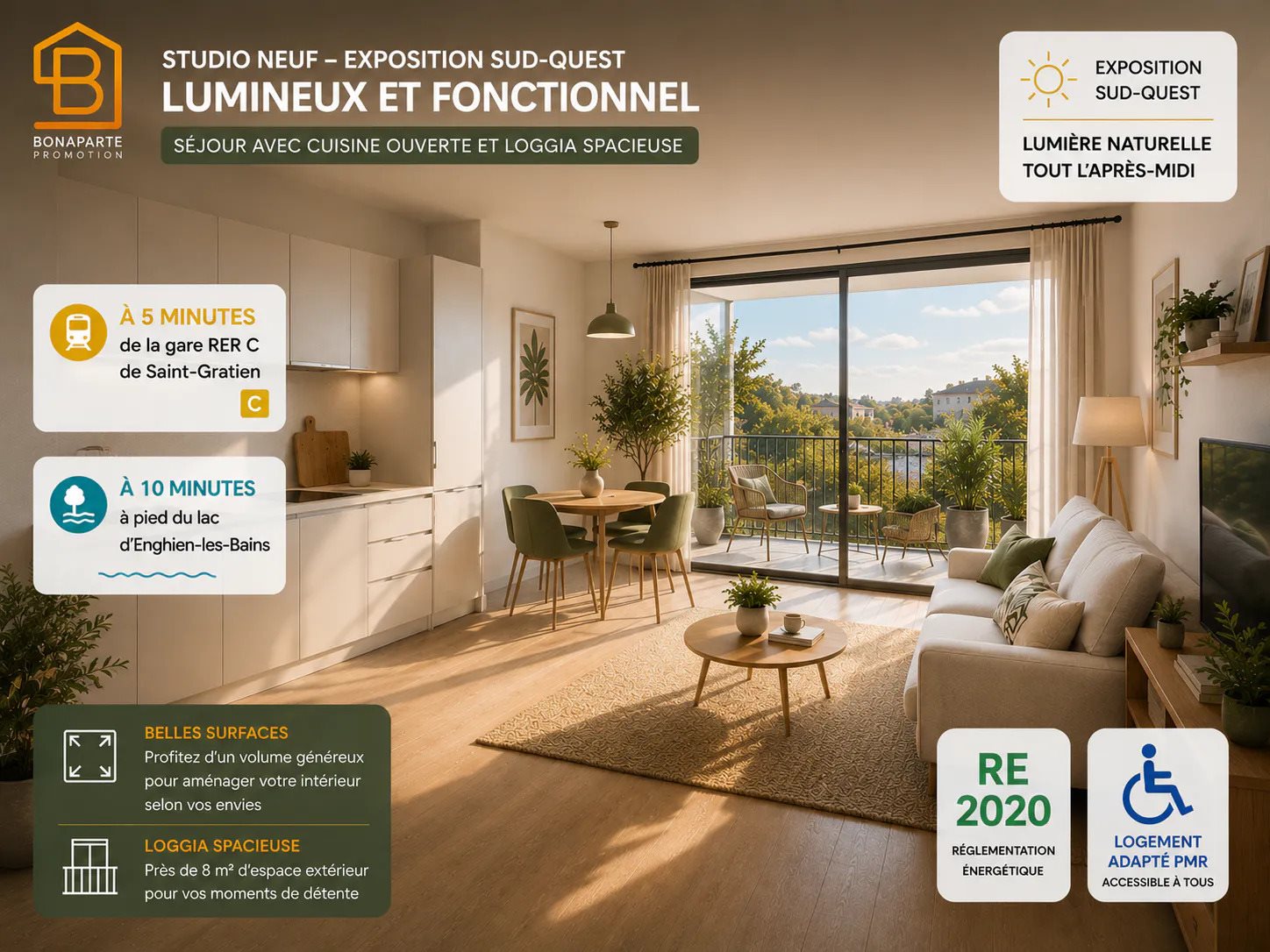 Appartement à vendre, 25m², Saint-Prix