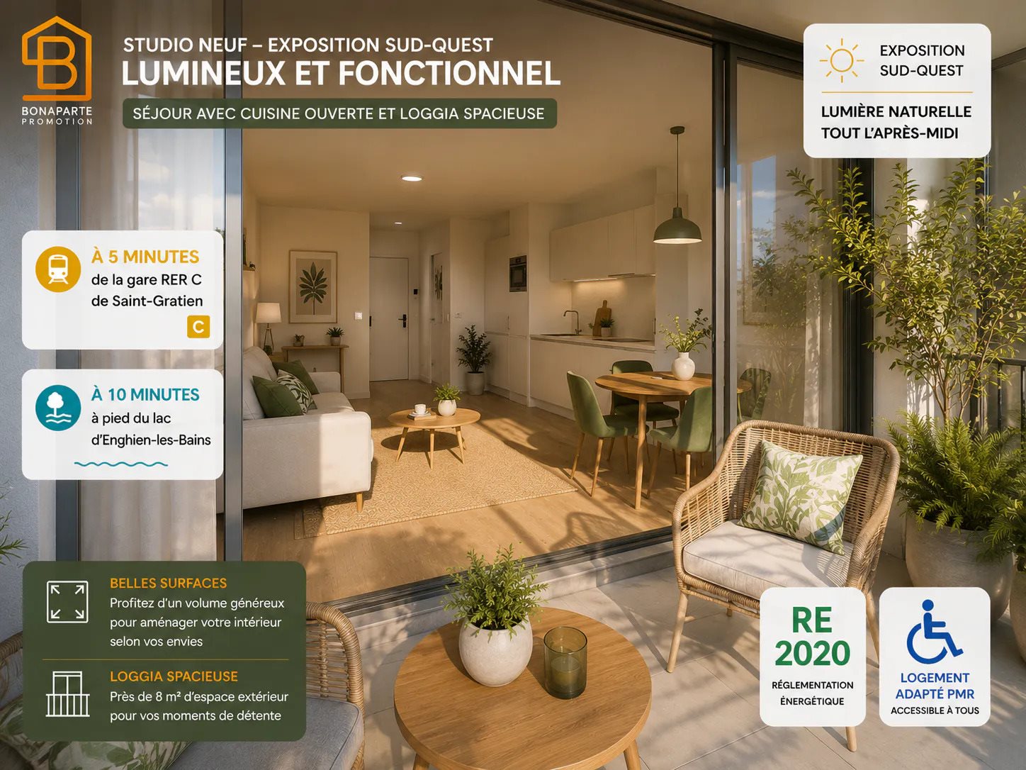 Appartement à vendre, 25m², Saint-Prix