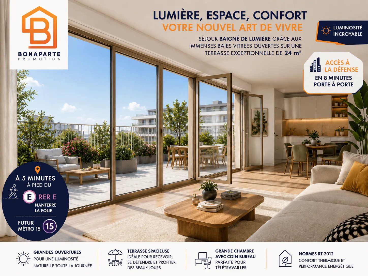 Appartement à vendre, 73m², Nanterre