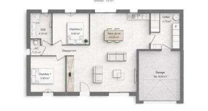 Maison à vendre, 71m², Villeneuve-sur-Cher