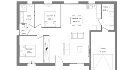 Maison à vendre, 71m², Moulins-sur-Yèvre