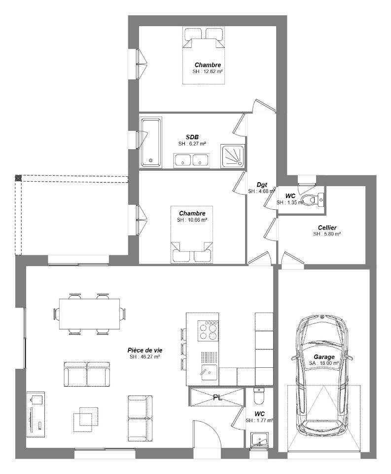 Maison à vendre, 89m², Saint-Cyr-sur-Loire