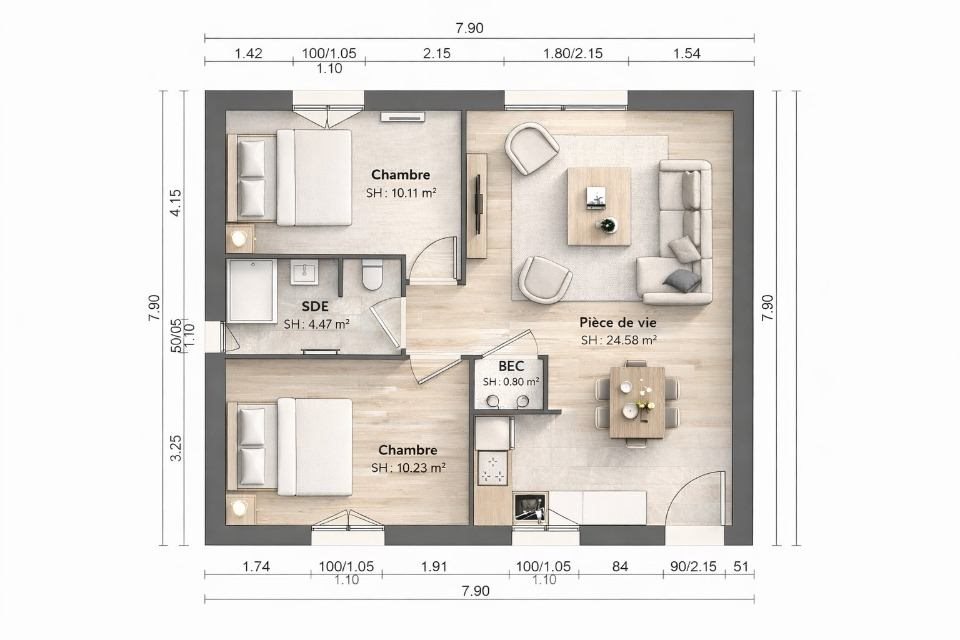 Maison à vendre, 50m², Saint-Doulchard