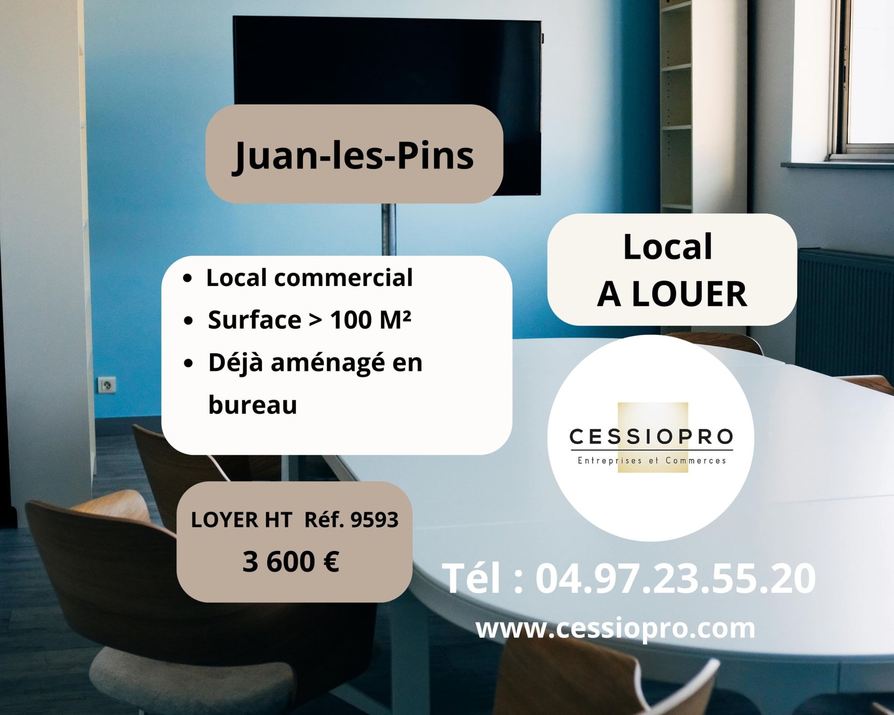 Maison à louer, 108m², Juan-les-Pins