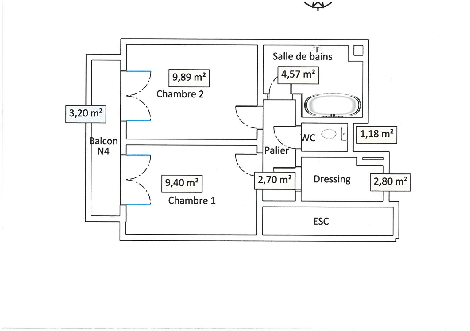 Appartement à vendre, 69m², Courbevoie