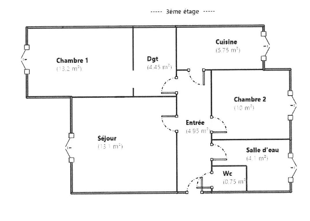 Appartement à vendre, 56m², Courbevoie