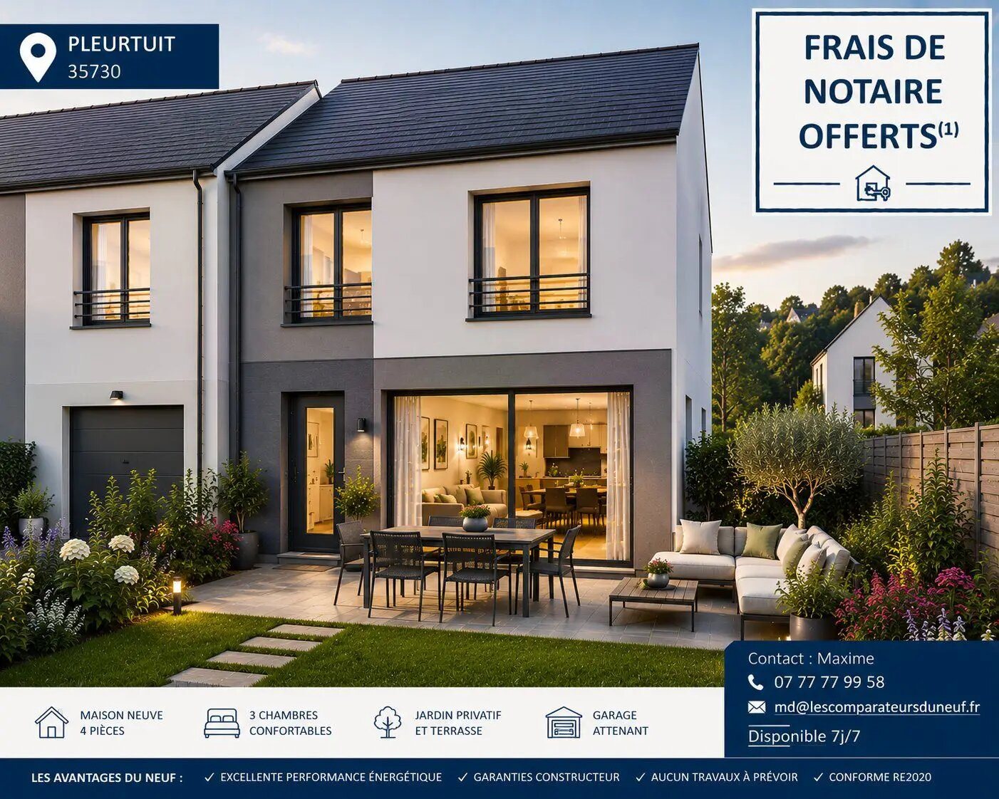 Maison à vendre, 85m², Pleurtuit