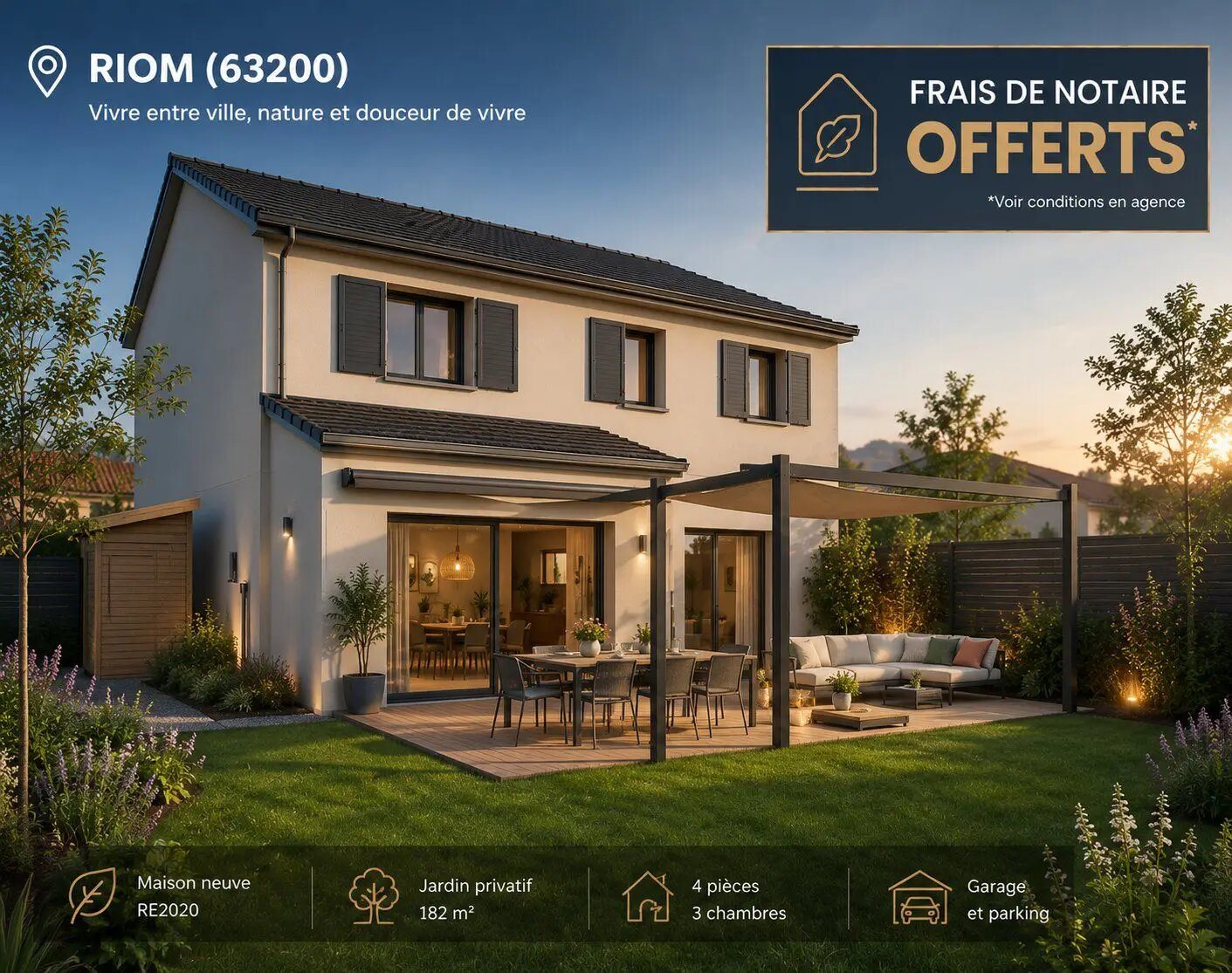 Maison à vendre, 90m², Riom