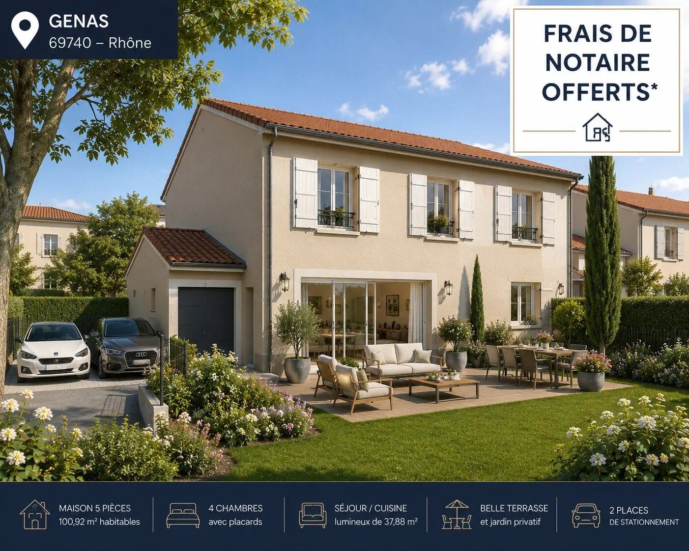 Maison à vendre, 120m², Genas