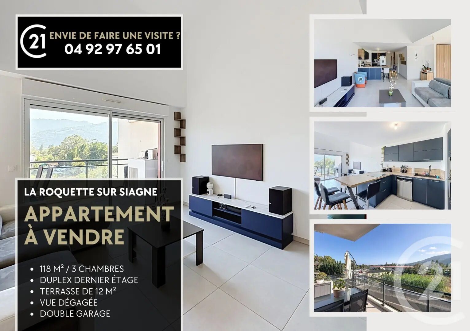 Appartement à vendre, 118m², La Roquette-sur-Siagne
