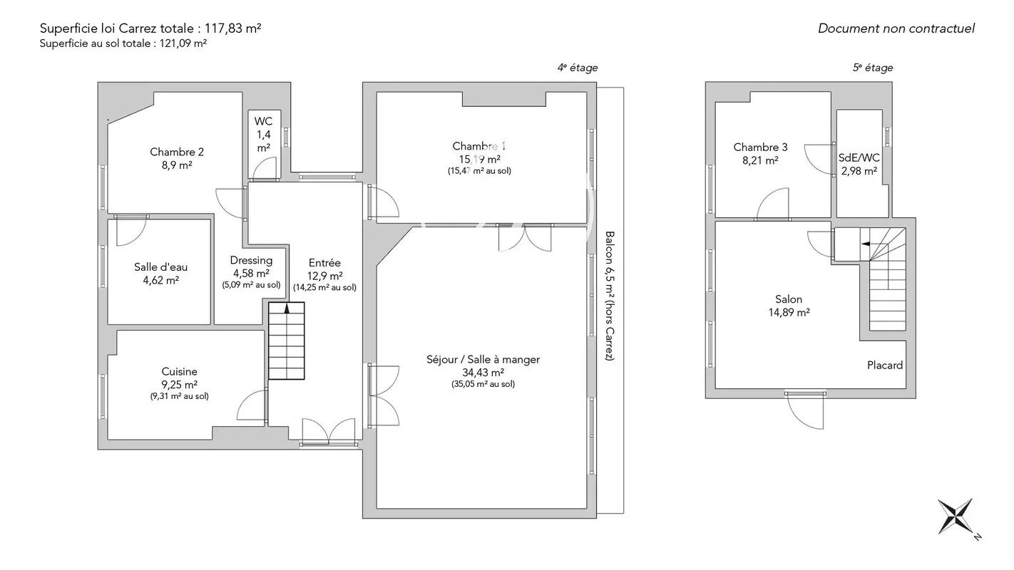 Appartement à vendre, 118m², Paris 18ème