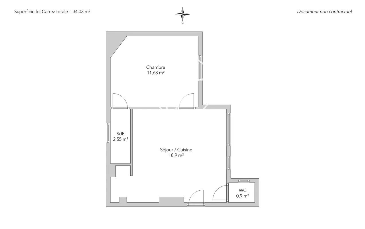 Appartement à vendre, 34m², Paris 18ème