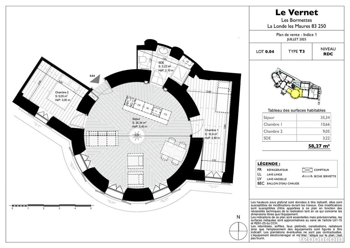 Appartement à vendre, 58m², La Londe-les-Maures