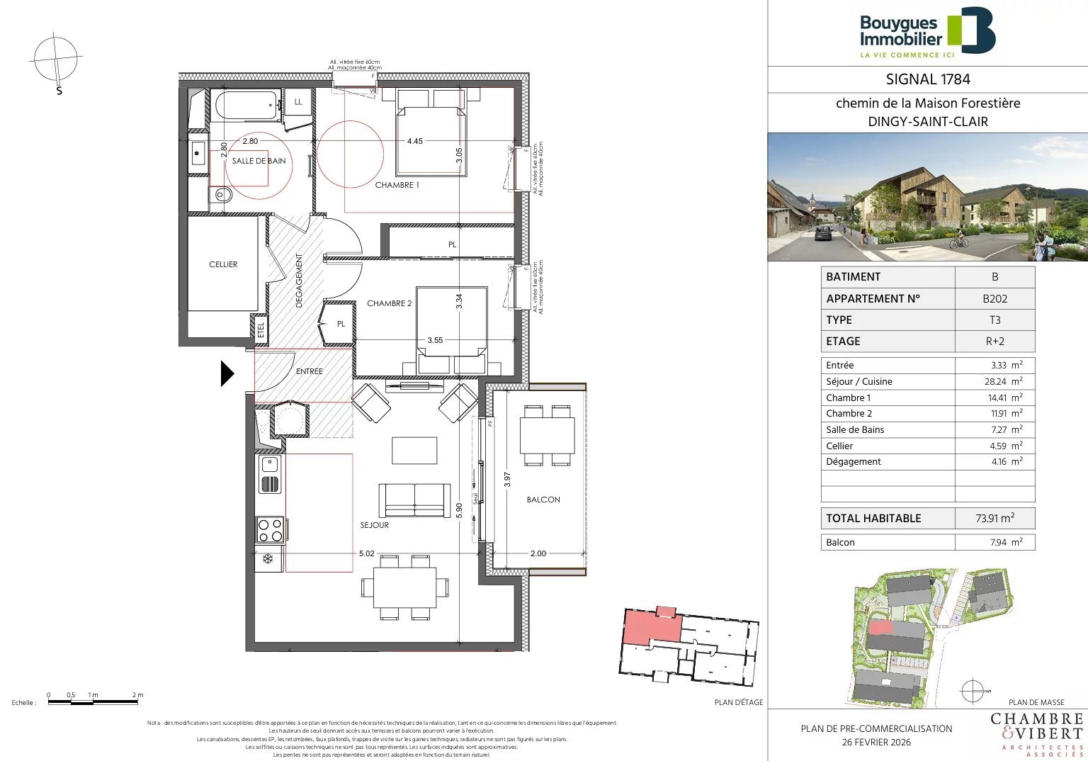 Appartement à vendre, 73m², Dingy-Saint-Clair