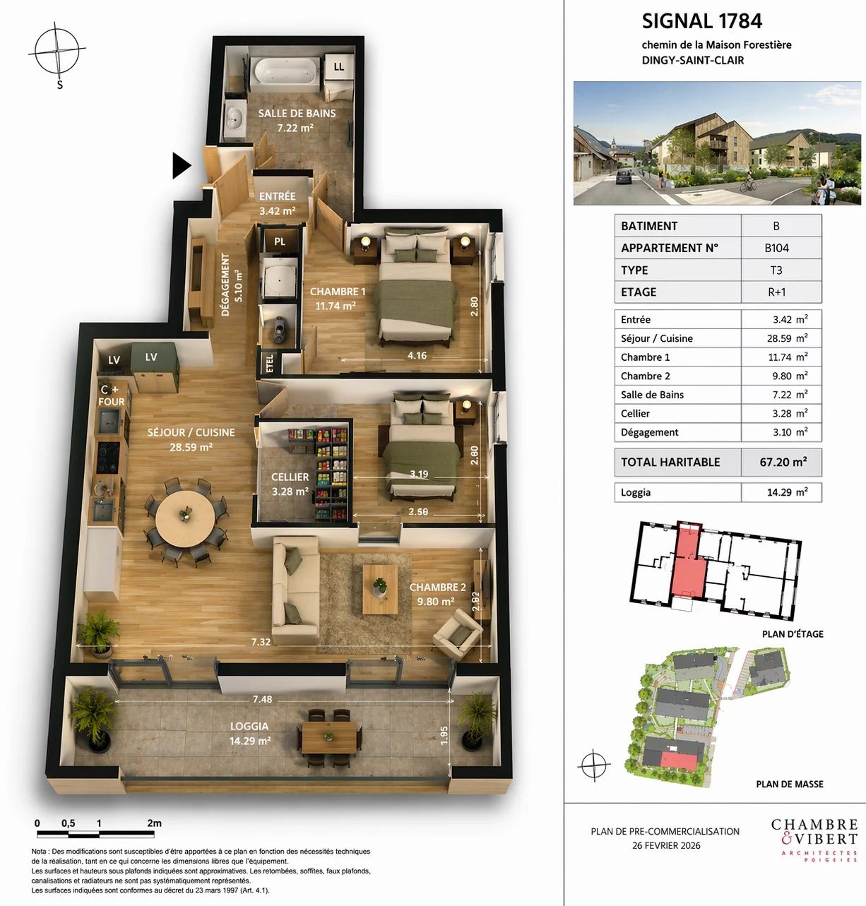 Appartement à vendre, 67m², Dingy-Saint-Clair