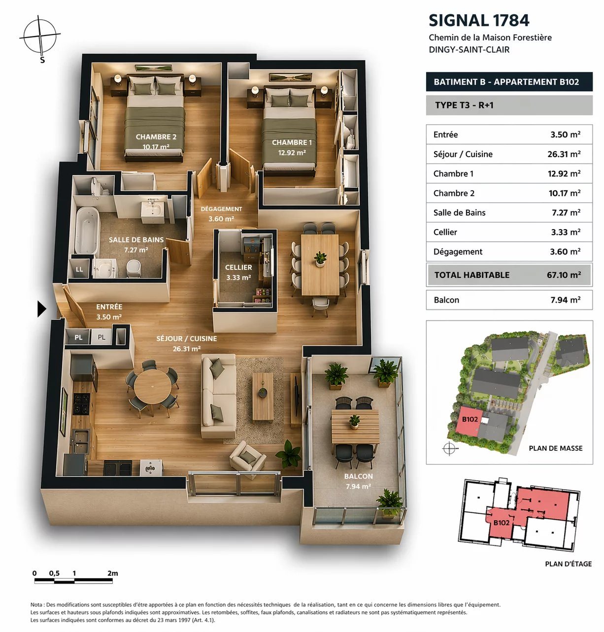 Appartement à vendre, 67m², Dingy-Saint-Clair
