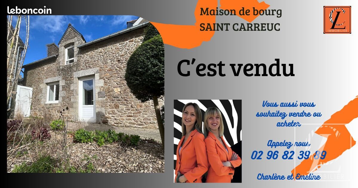 Maison à vendre, 55m², Saint-Carreuc