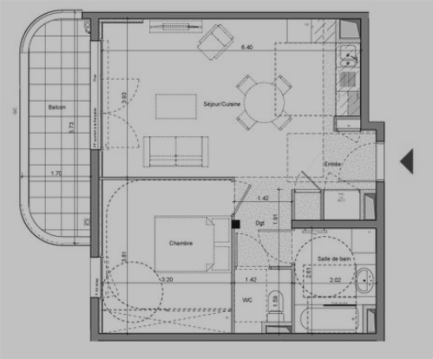 Appartement à vendre, 49m², Monteux