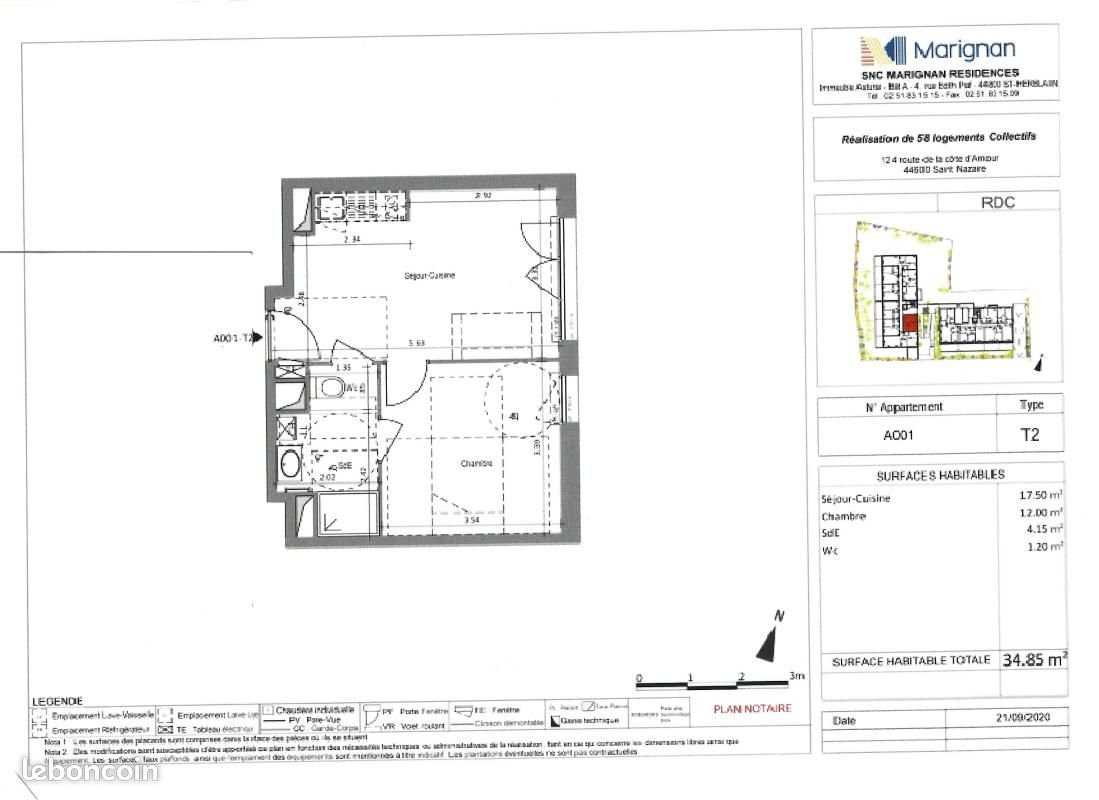 Appartement à louer, 34m², Saint-Nazaire