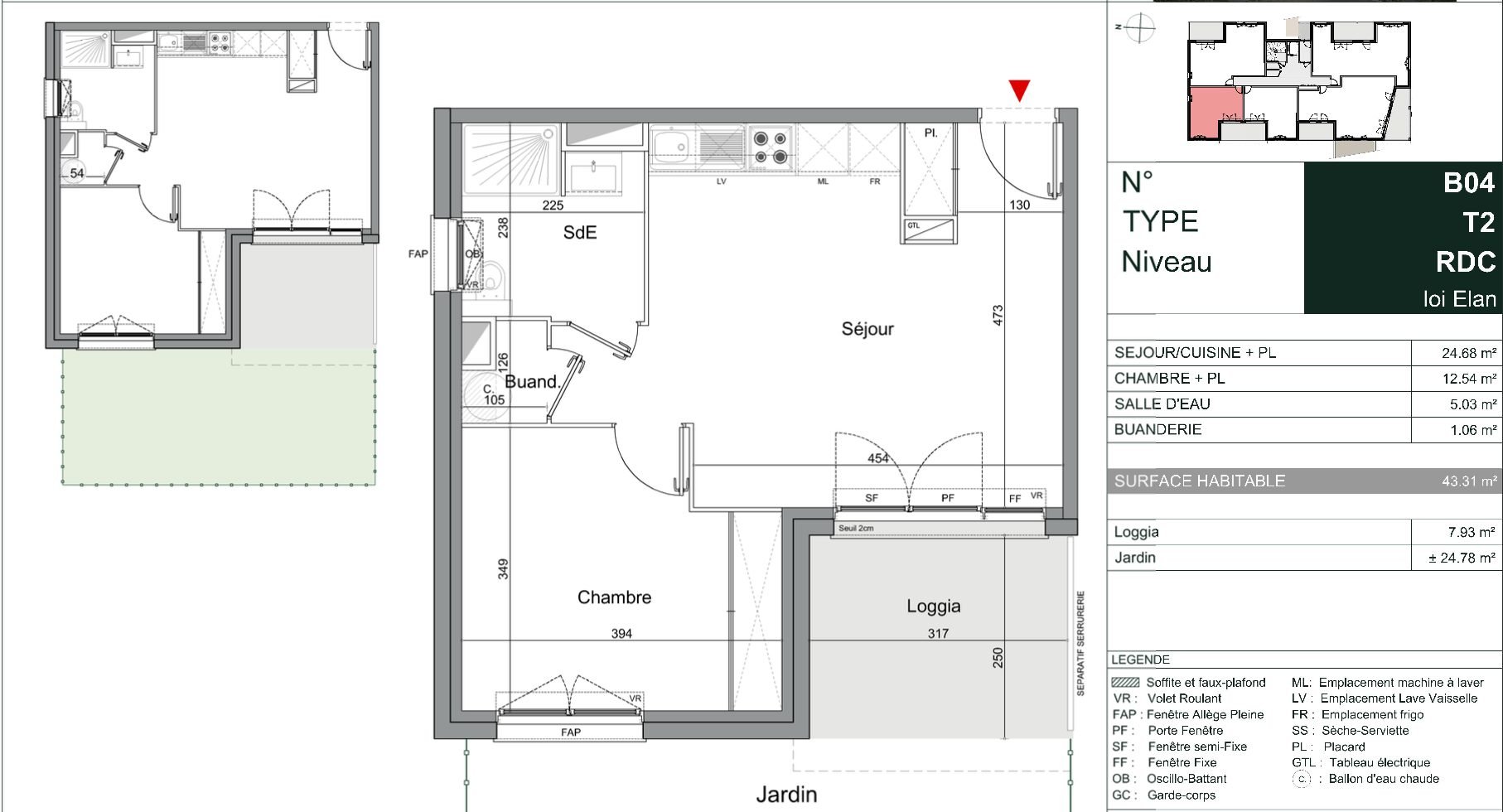 Appartement à vendre, 44m², Mérignac
