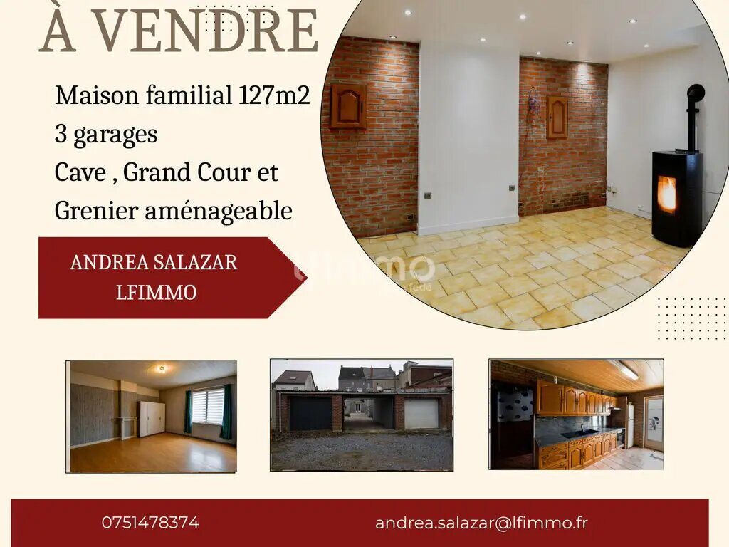 Maison à vendre, 127m², Quiévrechain