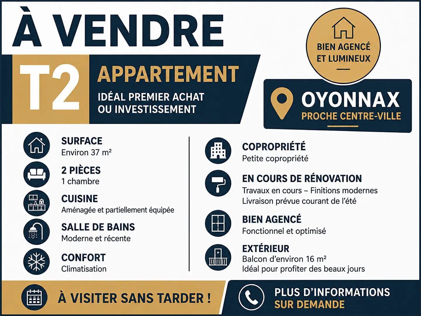 Appartement à vendre, 37m², Oyonnax