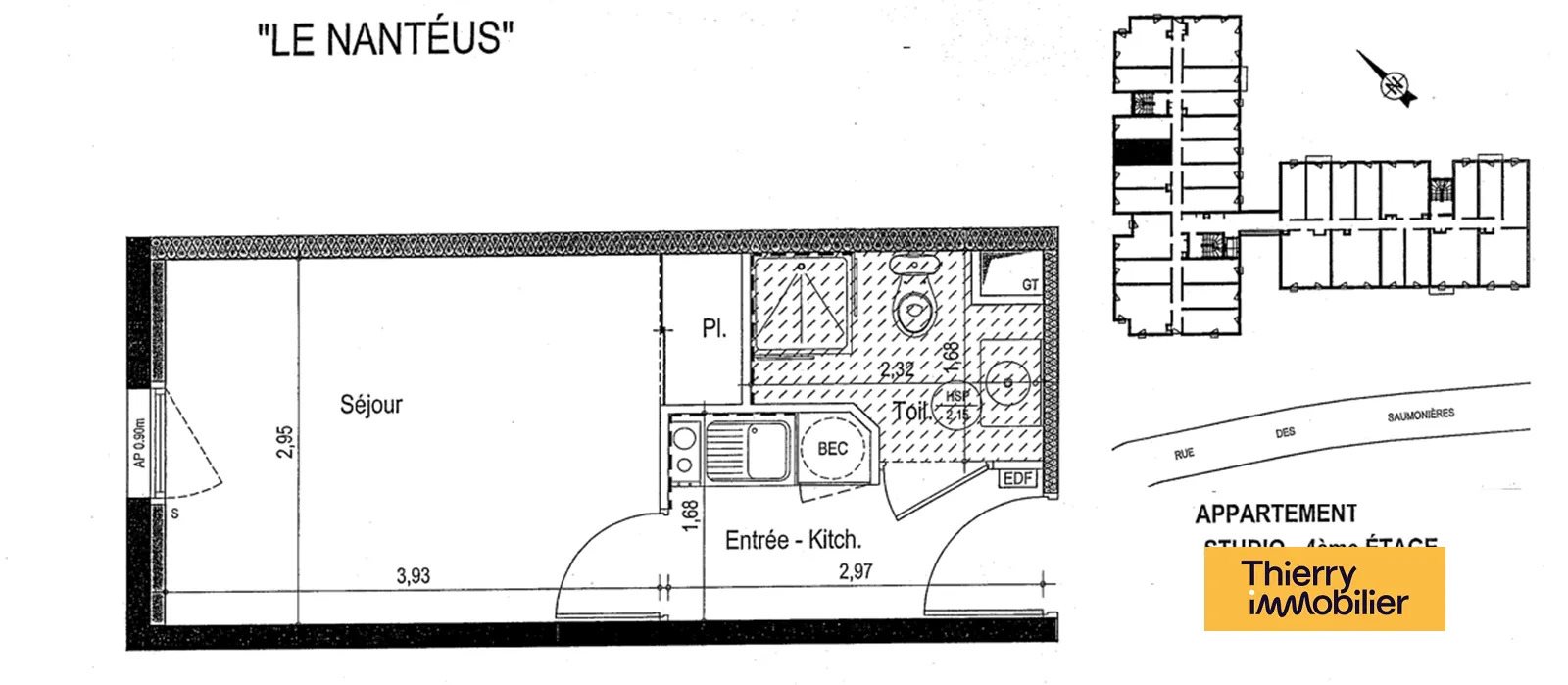 Appartement à vendre, 19m², Nantes