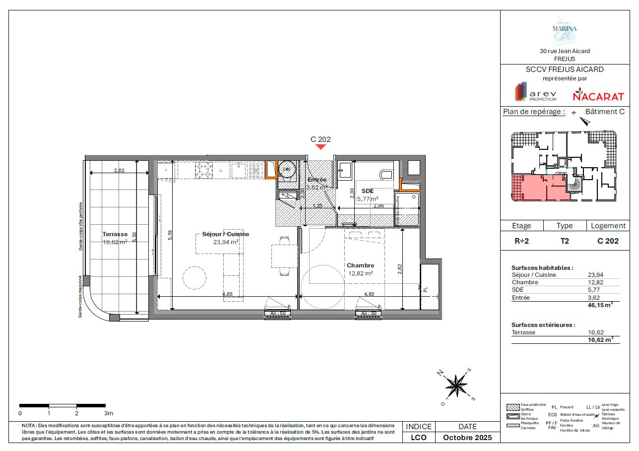 Appartement à vendre, 47m², Fréjus