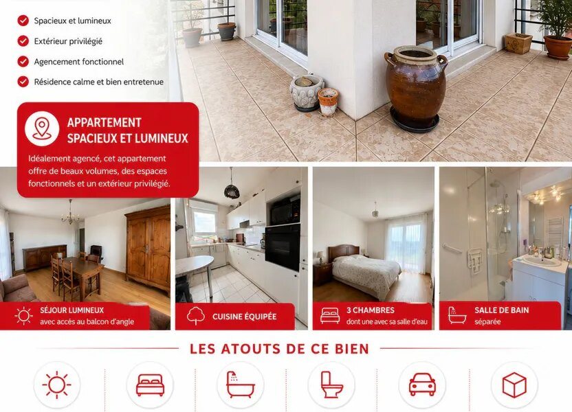 Appartement à vendre, 90m², Amiens