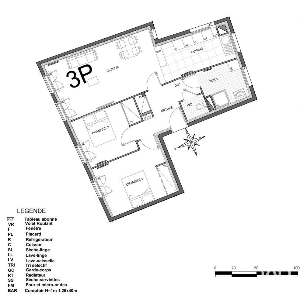 Appartement à vendre, 70m², Trilport