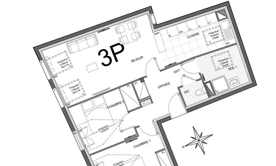 Appartement à vendre, 60m², Trilport