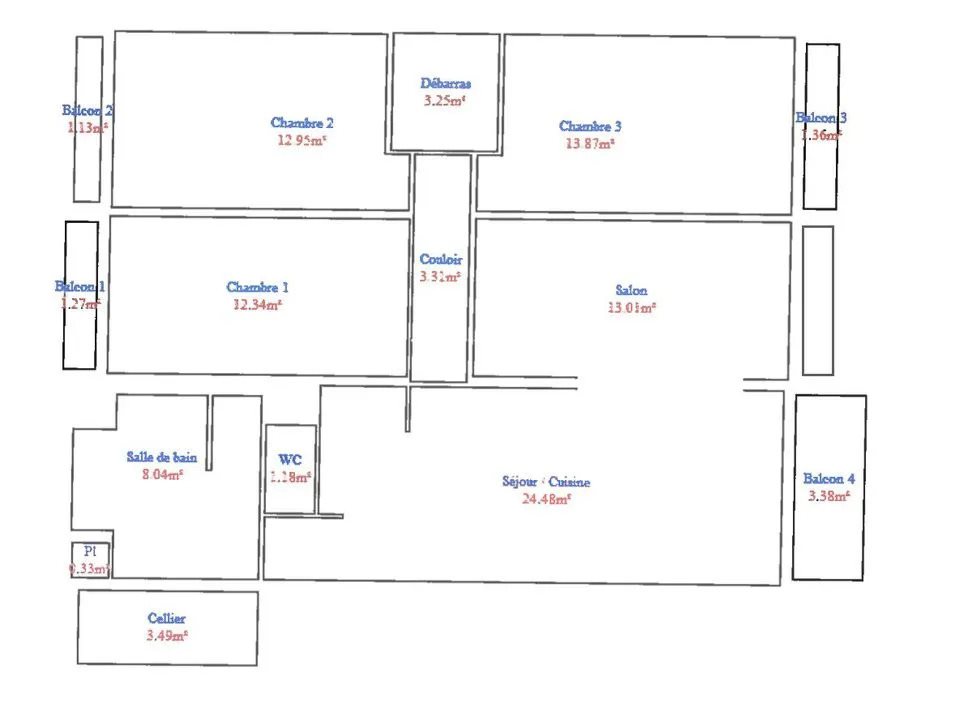 Appartement à louer, 96m², Rennes