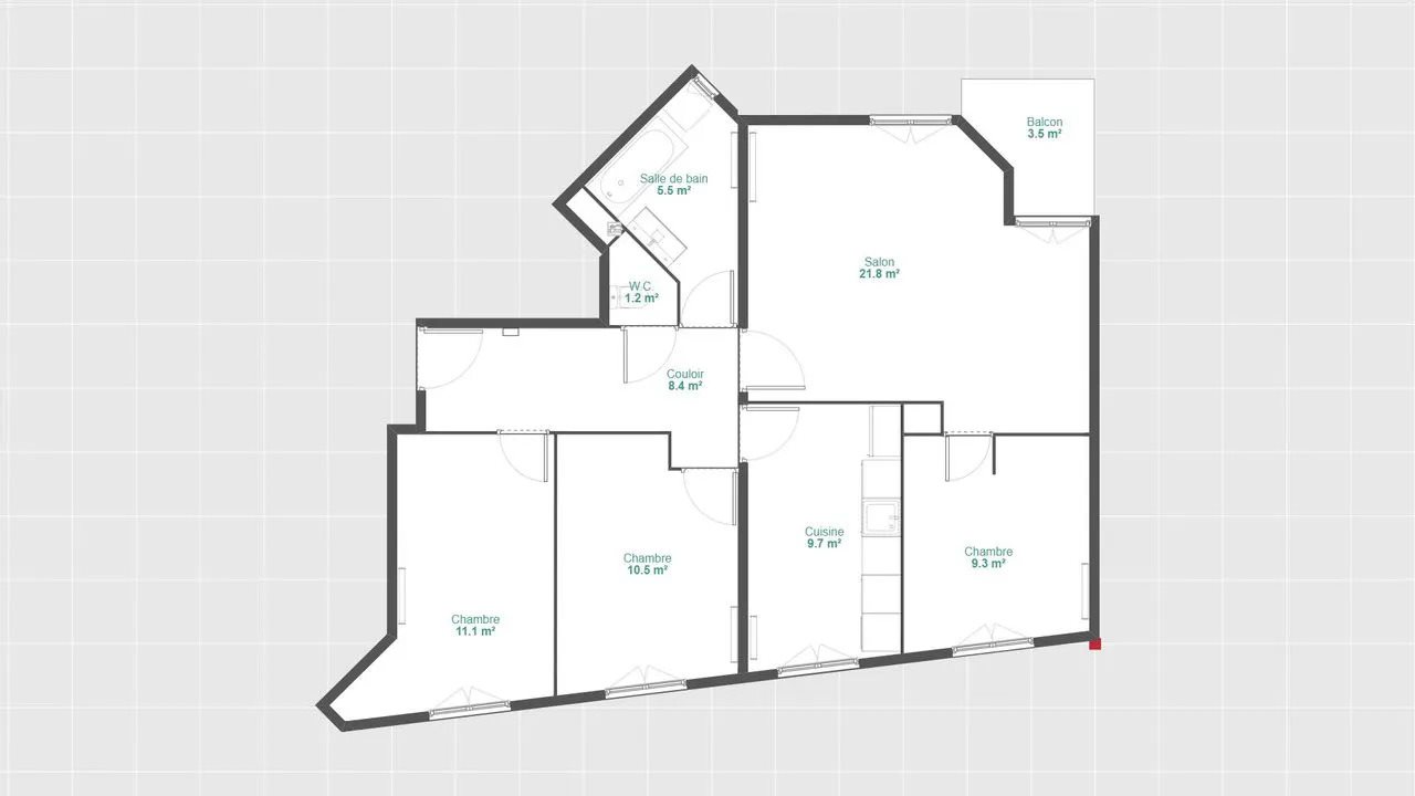 Appartement à louer, 79m², Torcy