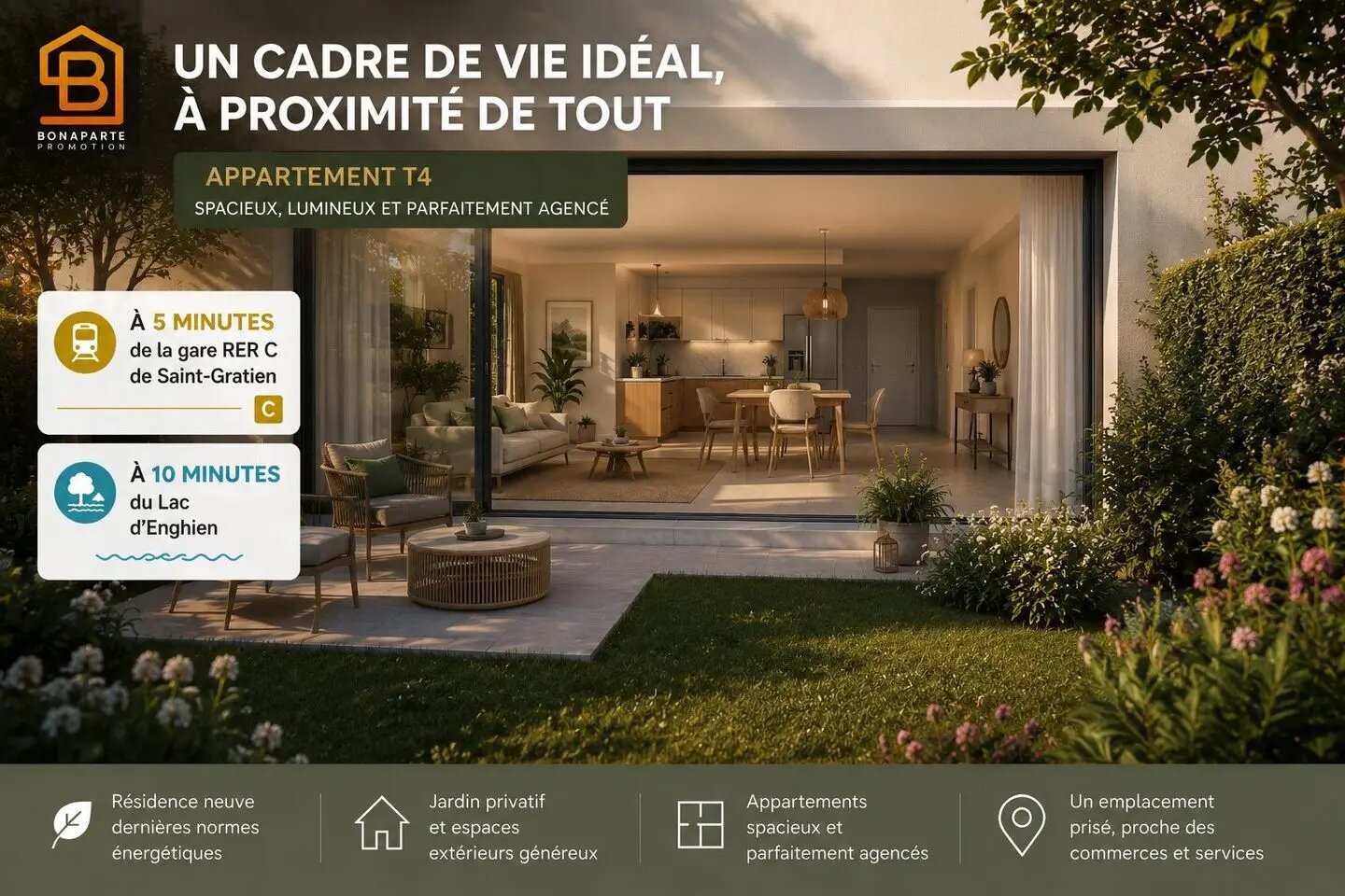 Appartement à vendre, 69m², Saint-Gratien