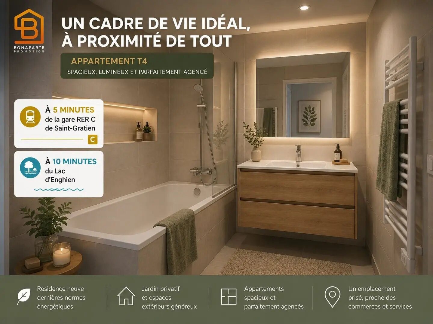 Appartement à vendre, 69m², Saint-Gratien