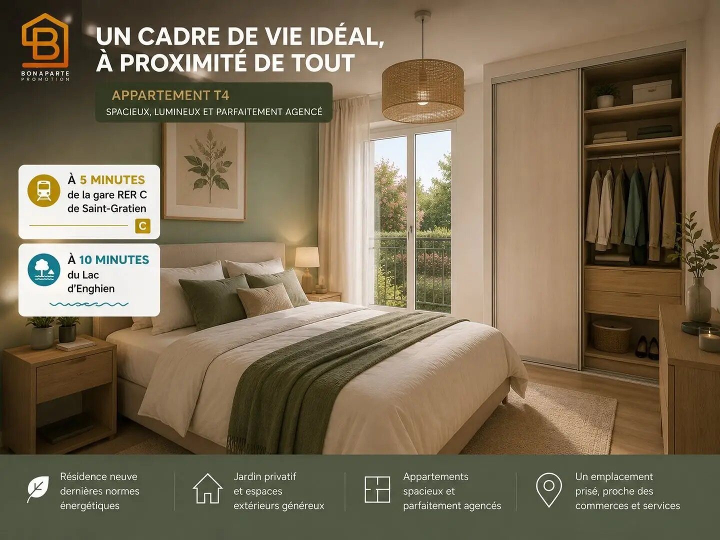 Appartement à vendre, 69m², Saint-Gratien