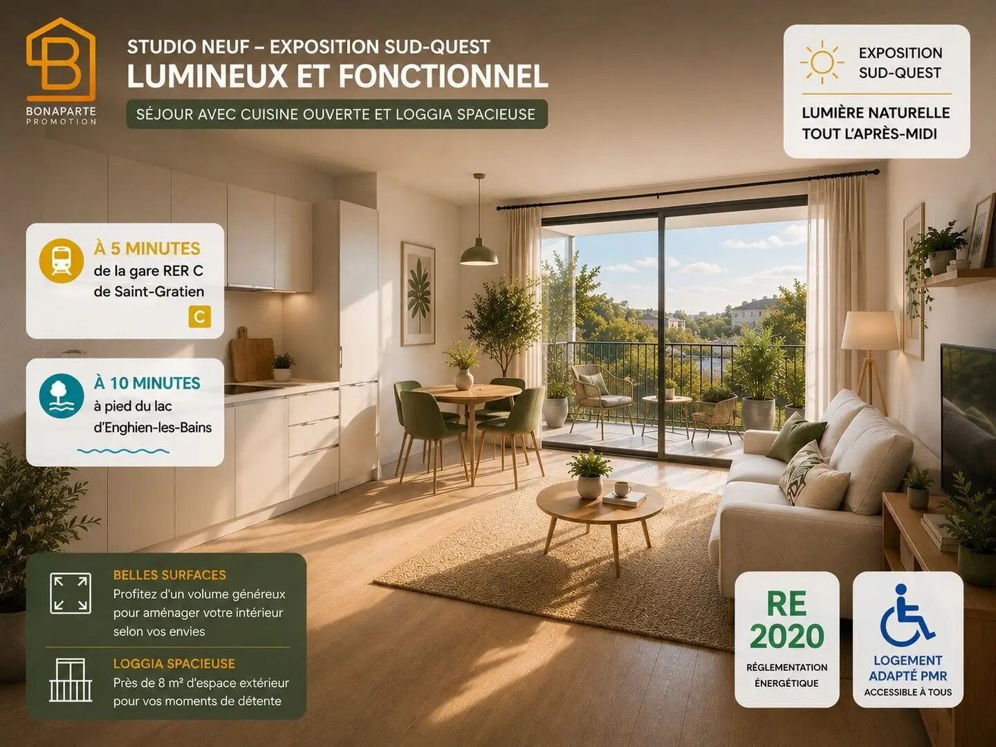 Appartement à vendre, 25m², Saint-Gratien