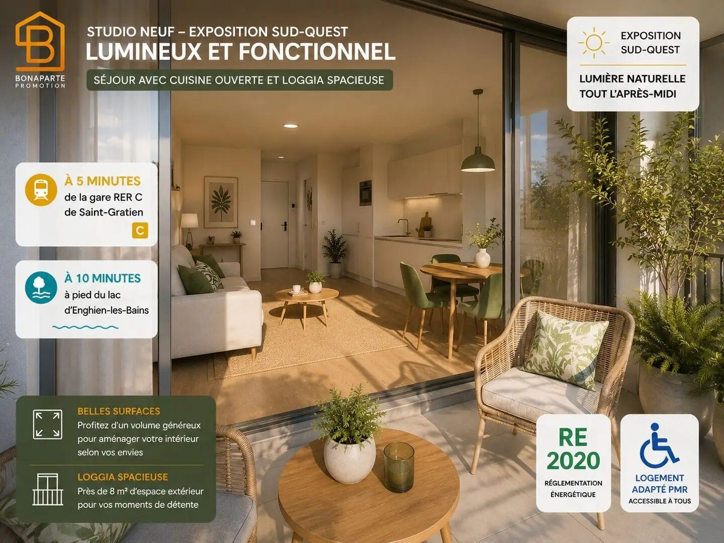 Appartement à vendre, 25m², Saint-Gratien