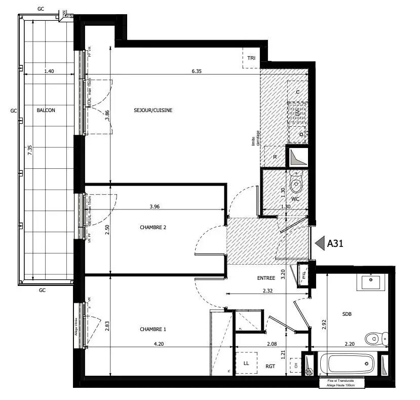 Appartement à vendre, 62m², Vanves