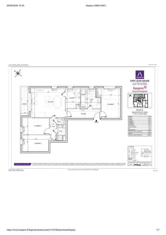 Appartement à louer, 78m², Ivry-sur-Seine