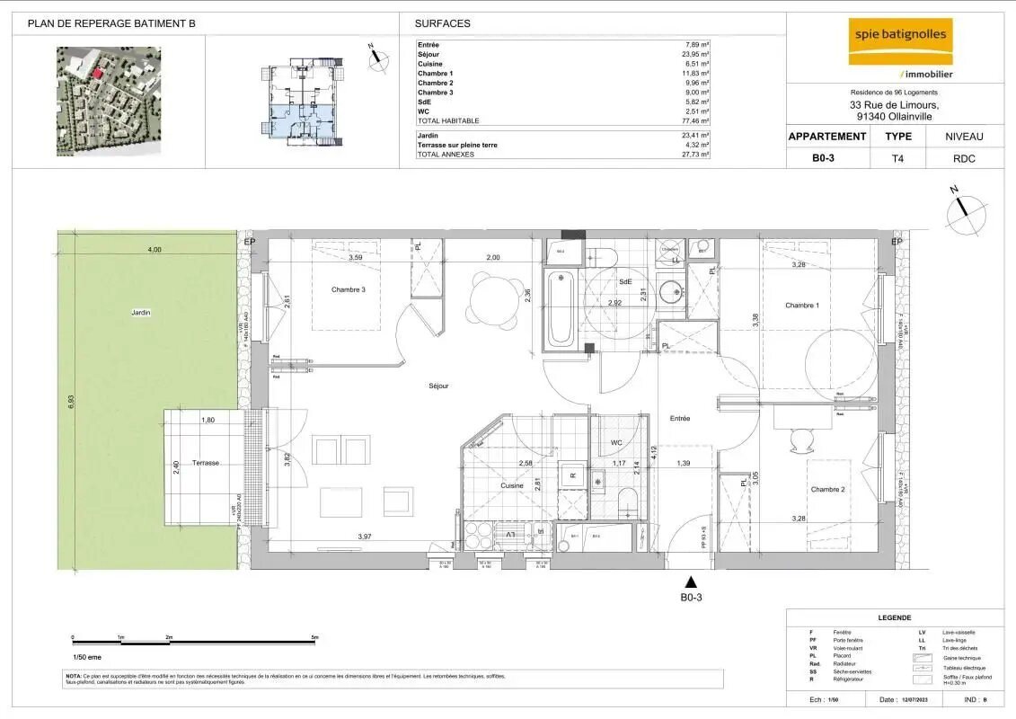 Appartement à louer, 77m², Ollainville