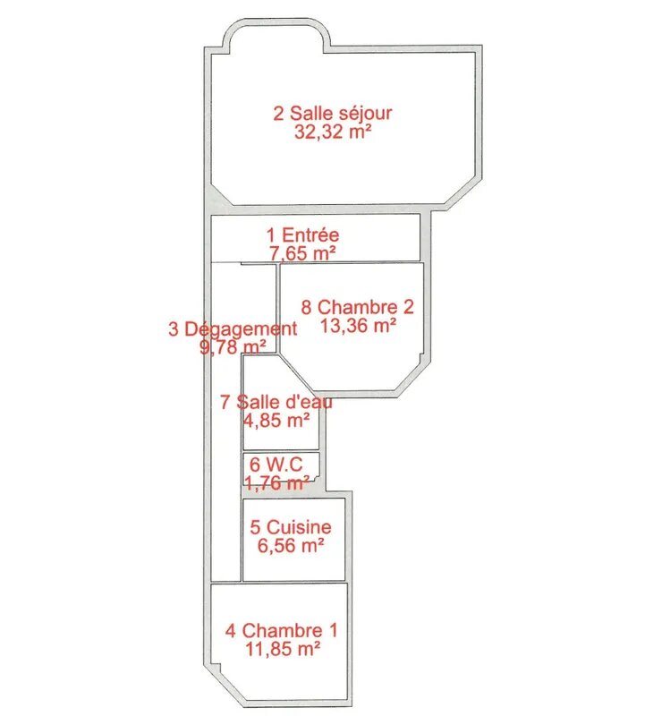 Appartement à vendre, 88m², Bois-Colombes