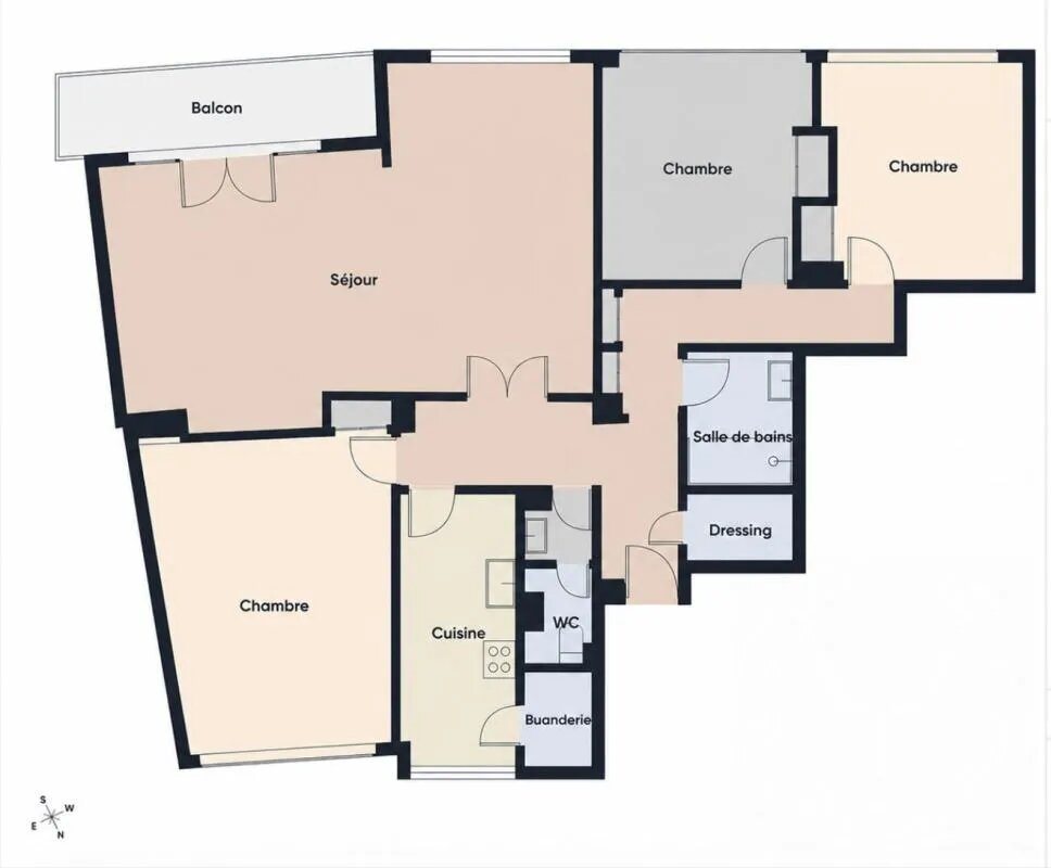 Appartement à vendre, 101m², Paris 13ème