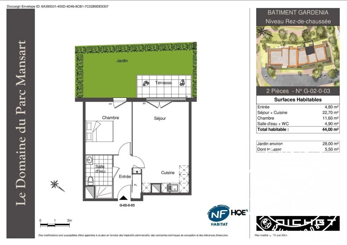 Appartement à louer, 44m², Plaisir